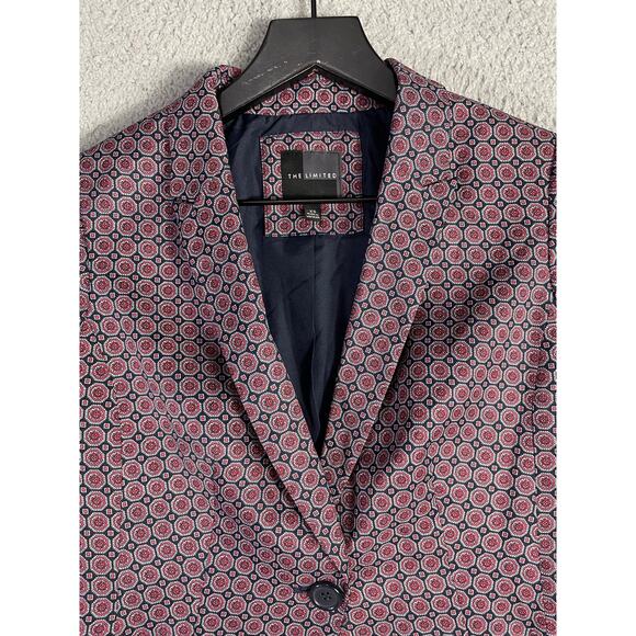 The Limited Women's XS Printed Blazer Geo Pattern Work Jacket Lined Career - Picture 6 of 9